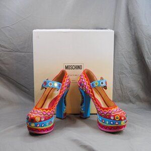 Moschino Couture! Plantform Multi-Color Heels
